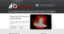 Desktop Screenshot of precisioncastsrl.com